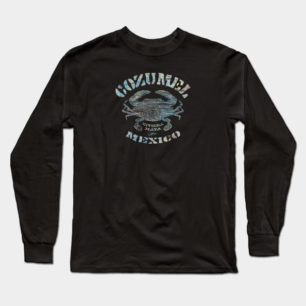 Cozumel, Riviera Maya, Mexico, Atlantic Blue Crab Long Sleeve T-Shirt by jcombs